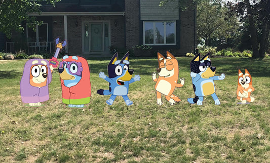 Bluey Theme Yard Characters