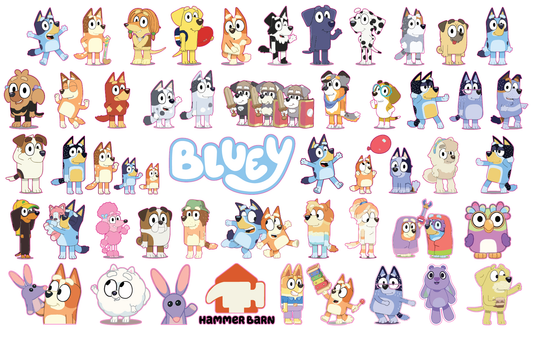 Vinyl Decals - Bluey - Individual Characters
